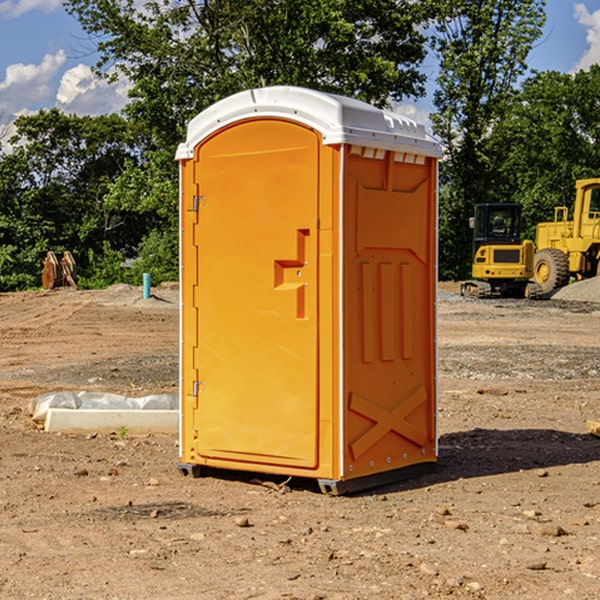 how often are the portable restrooms cleaned and serviced during a rental period in Emerson KY